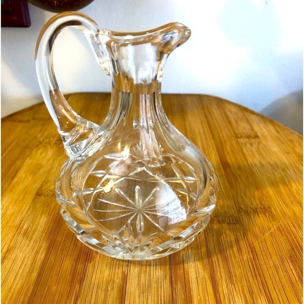 Small vintage crystal pitcher